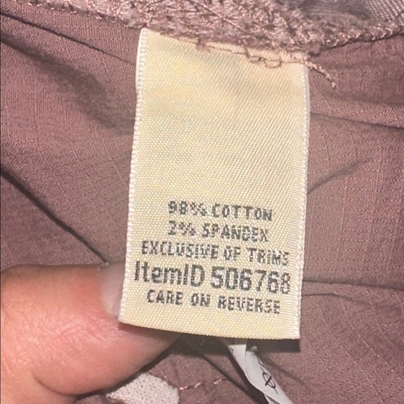 L.L. Bean Stretch Ripstop Pull-On Shorts Women's Utility Smoky Mauve Size Large - Picture 8 of 9